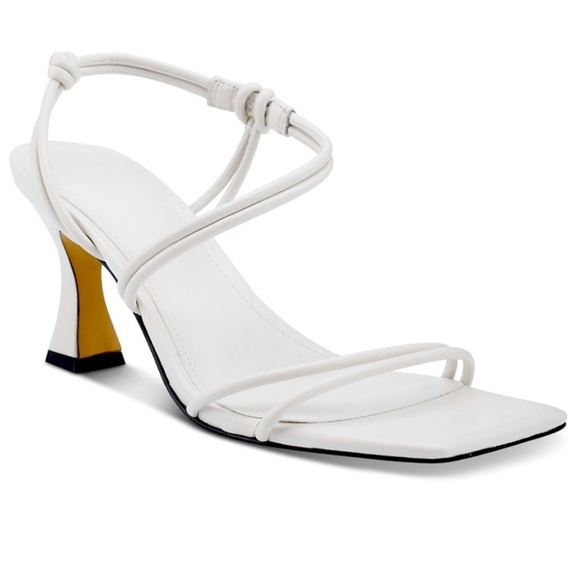 Marc Fisher Shoes - Marc Fisher LTD - Davia Heeled Sandal - White - Size 8M - Well Loved